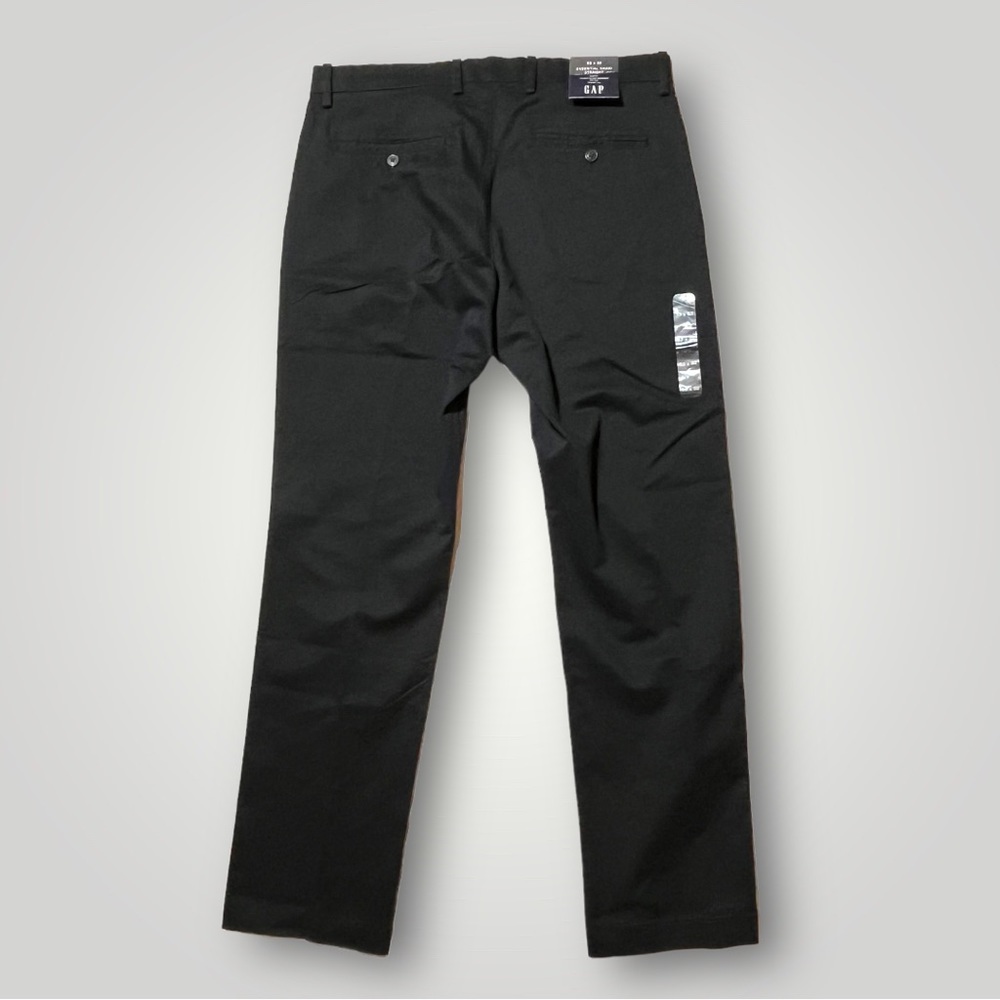 Gap Essential Khaki Straight Leg Black Pants 33”x32” - Picture 14 of 16
